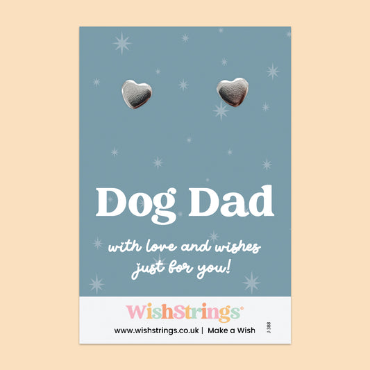 Dog Dad - Heart Stud Earrings | J393