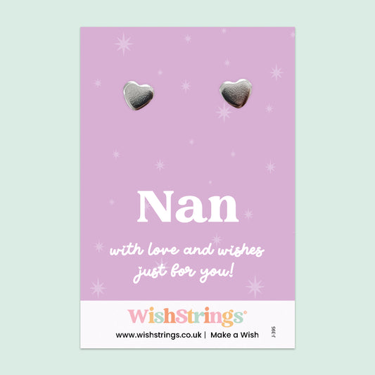 Nan - Heart Stud Earrings | J395