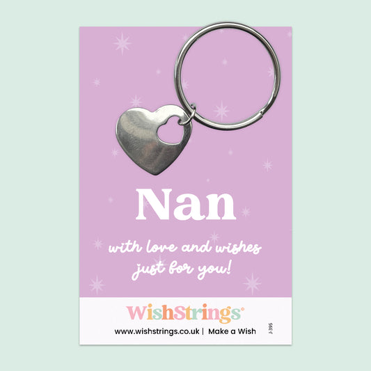 Nan - Heart Keyring - J395