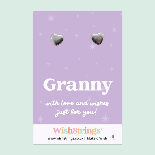 Granny - Heart Stud Earrings | J396