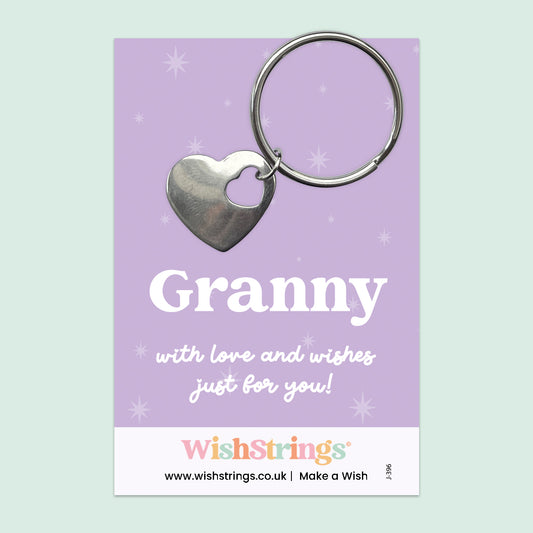 Granny - Heart Keyring - J396
