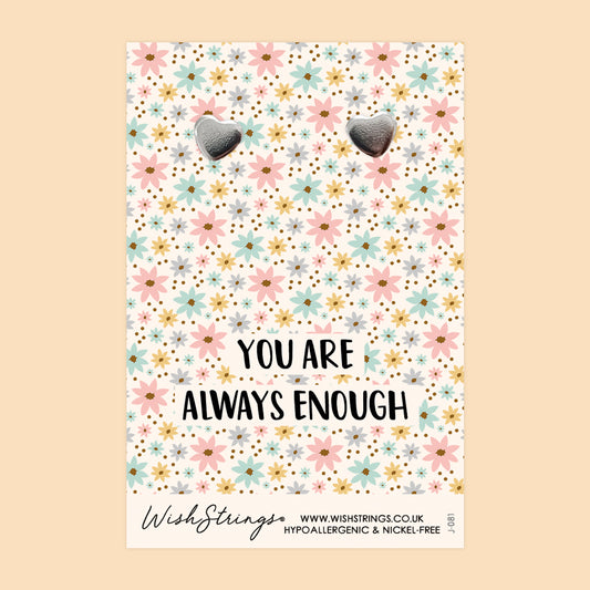 ALWAYS ENOUGH - Heart Stud Earrings | J081A