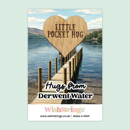Hugs from Derwent Water - Oak Pocket Hug Token | LD009