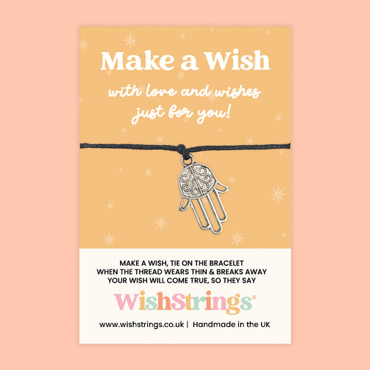 Hamsa Hand - WishStrings Wish Bracelet, Limited Edition Charm - LEWS016