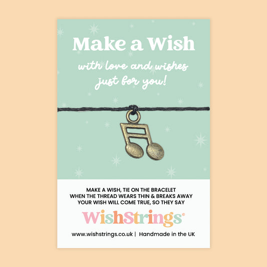 Music Note - WishStrings Wish Bracelet, Limited Edition Charm - LEWS042