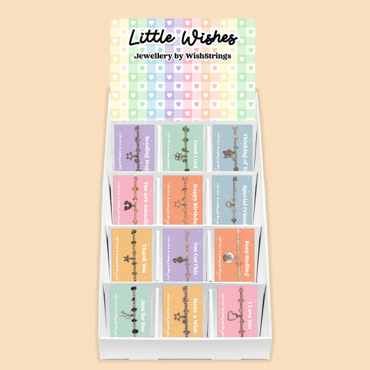 Little Wishes Charm Gemstone Bracelets Collection - Pre-filled Counter Display Stand