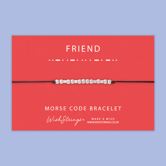 Friend - Hidden Wishes, Morse Code Bead Bracelet (MC007)