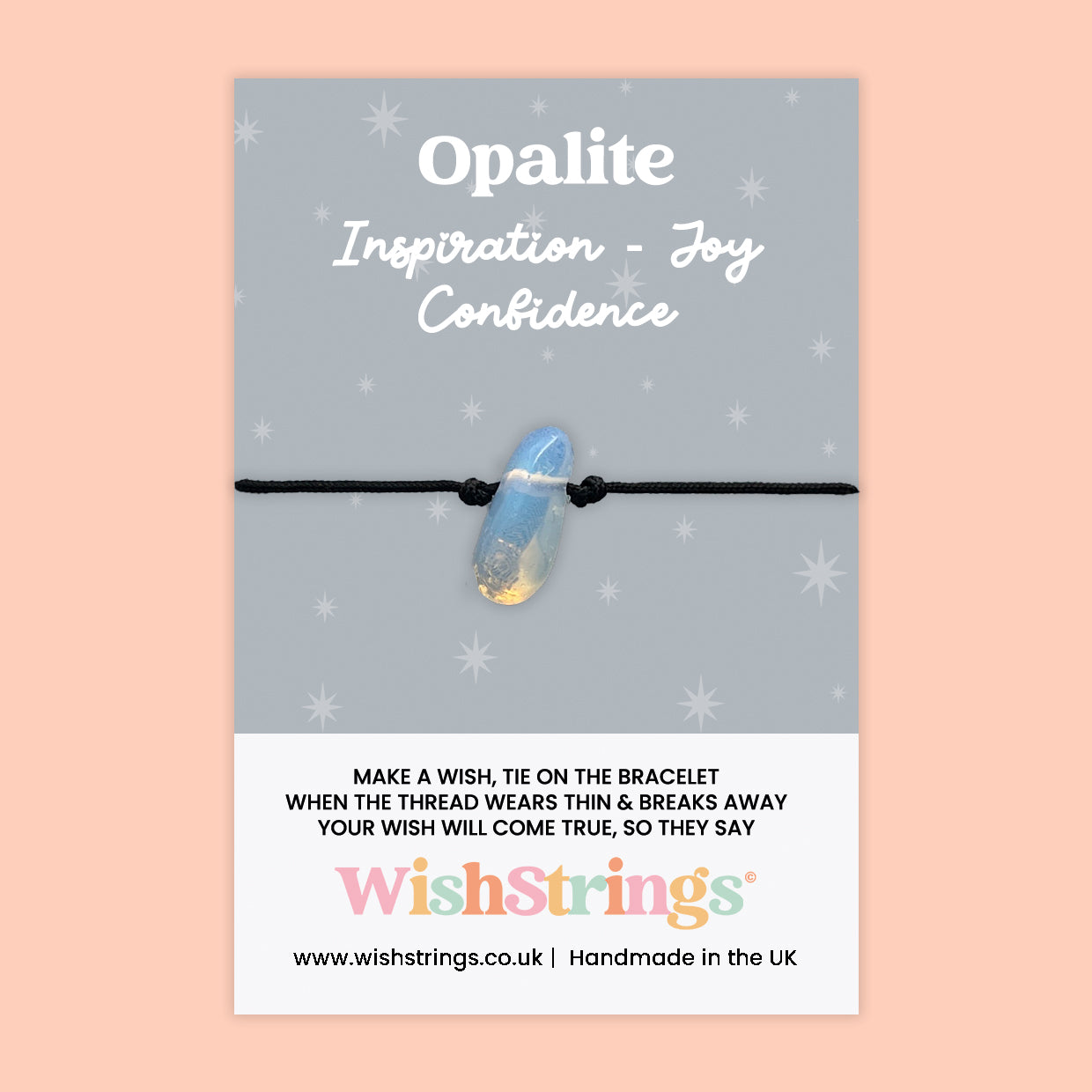 Opalite - Gemstone Chip WishStrings Wish Bracelet - GS039