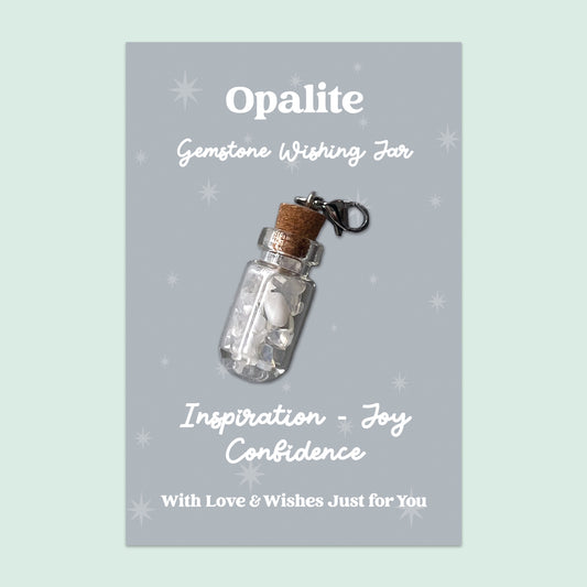 Opalite Wishing Jar – Clip-On Keepsake | GS042