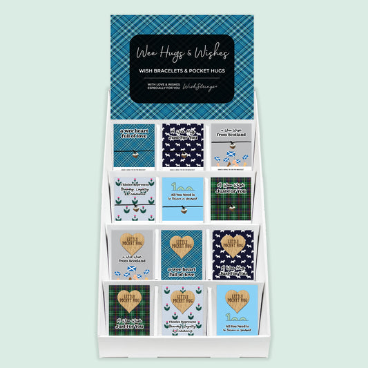 Scottish WishStrings & Pocket Hugs - Pre-filled Counter Display Stand