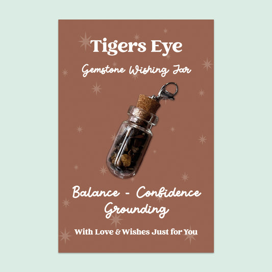 Tigers Eye Wishing Jar – Clip-On Keepsake | GS030
