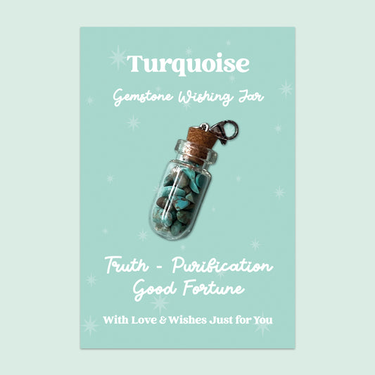 Turquoise Wishing Jar – Clip-On Keepsake | GS036
