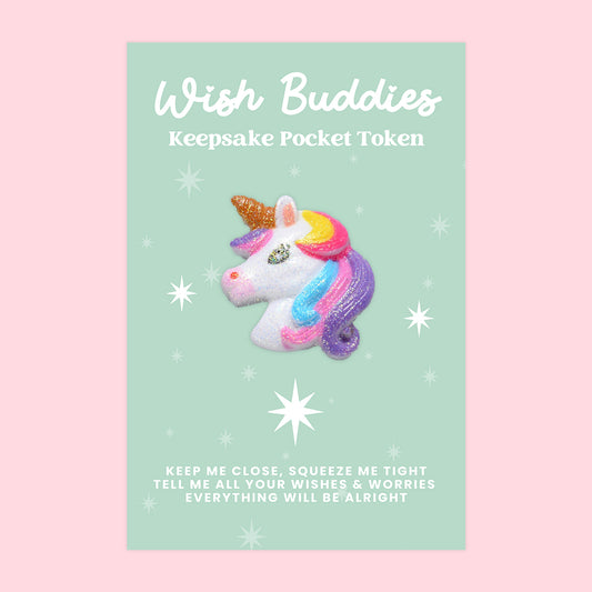 Unicorn - WishBuddies - Pocket Hug Token (WB004)