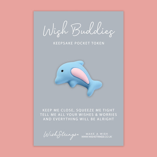 Dolphin - WishBuddies - Pocket Hug Token (WB007)