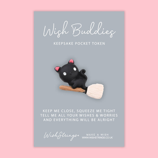 Black Cat - WishBuddies - Pocket Hug Token (WB015)