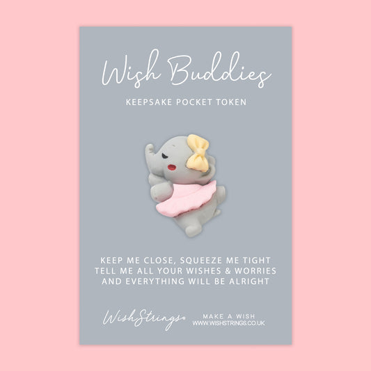 Dancing Elephant - WishBuddies - Pocket Hug Token (WB022)