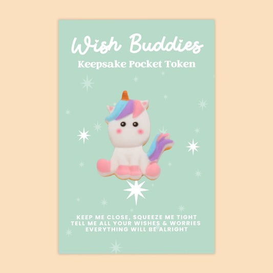 Unicorn - WishBuddies - Pocket Hug Token (WB028)
