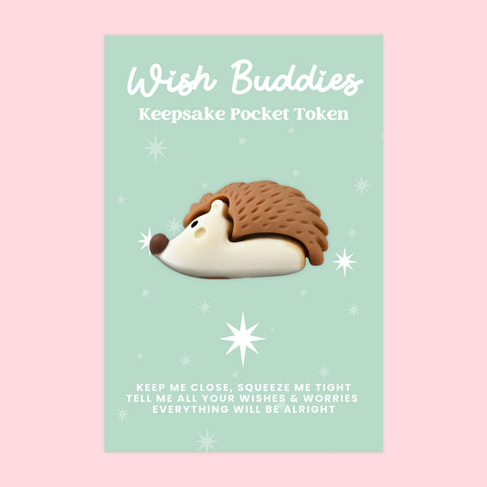 Hedgehog - WishBuddies - Pocket Hug Token (WB042)