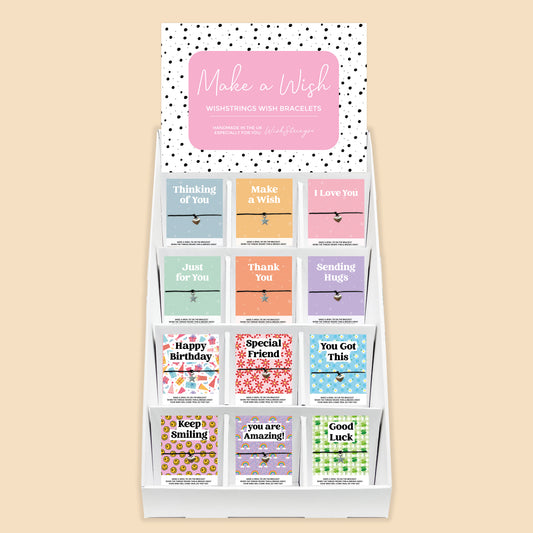 WishStrings Wish Bracelets - Pre-filled Counter Display Stand
