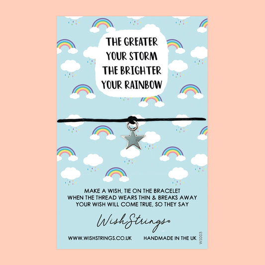 Greater the Storm, Brighter your Rainbow - WishStrings Wish Bracelet - WS003★