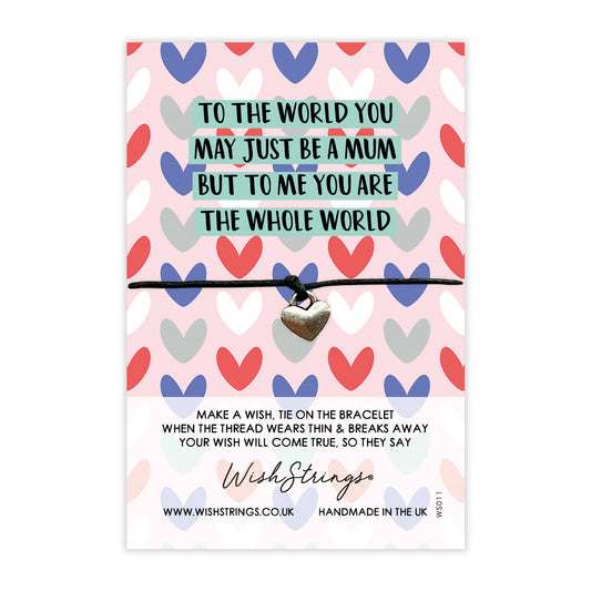 SALE - Worlds Best Mum - WishStrings Wish Bracelet - S003