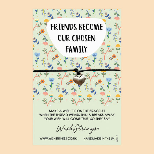 Friends become chosen Family - WishStrings Wish Bracelet - WS012♥