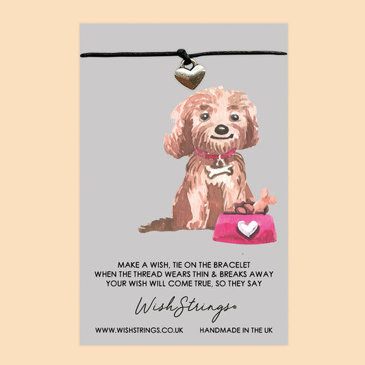 Felix the Cavapoo Dog - WishStrings Wish Bracelet - WS027