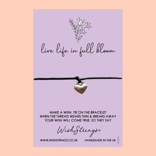 Live Life in Full Bloom - WishStrings Wish Bracelet - WS035♥