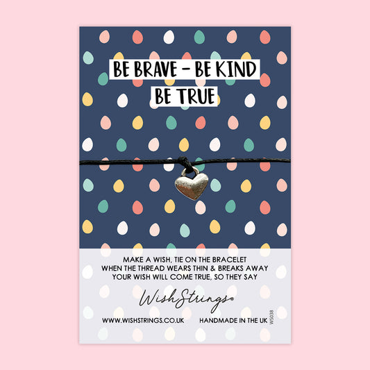 Brave, Kind, True - WishStrings Wish Bracelet - WS038♥