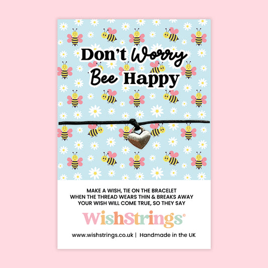 Don’t Worry Bee Happy - WishStrings Wish Bracelet - WS044♥