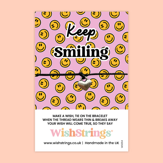 Keep Smiling - WishStrings Wish Bracelet - WS054♥