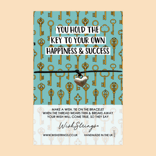 SALE - Key to Success - WishStrings Wish Bracelet - WS077♥