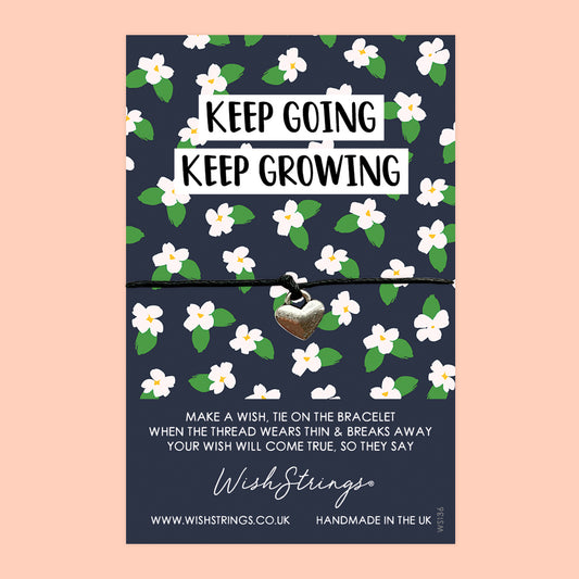 Keep Going, Keep Growing - WishStrings Wish Bracelet - WS136♥