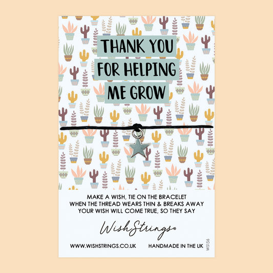 Thank You, for helping me grow - WishStrings Wish Bracelet - WS156★
