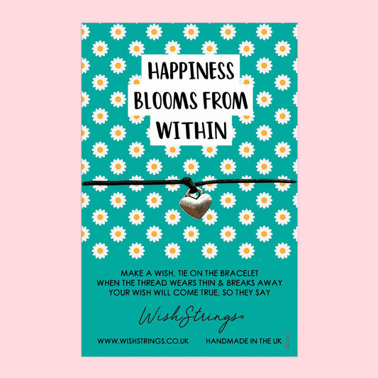 SALE - Happiness Blooms from Within - WishStrings Wish Bracelet - S208♥