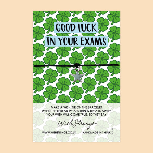 SALE - Good Luck in Your Exams  - WishStrings Wish Bracelet - S151★