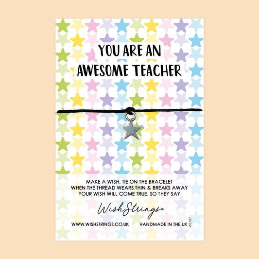 Awesome Teacher  - WishStrings Wish Bracelet - WS187★