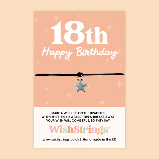 18th Happy Birthday - WishStrings Wish Bracelet - WS195★