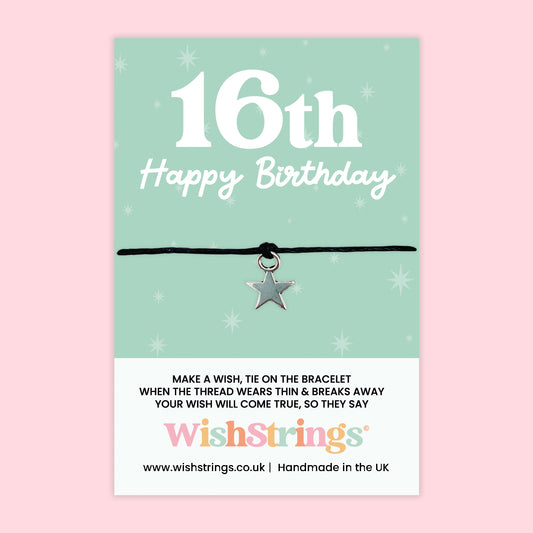 16th Happy Birthday - WishStrings Wish Bracelet - WS196★