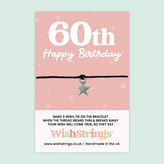 60th Happy Birthday - WishStrings Wish Bracelet - WS200★