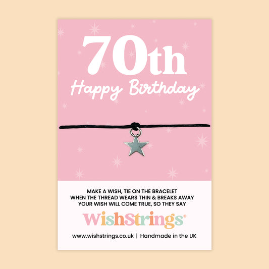 70th Happy Birthday - WishStrings Wish Bracelet - WS201★