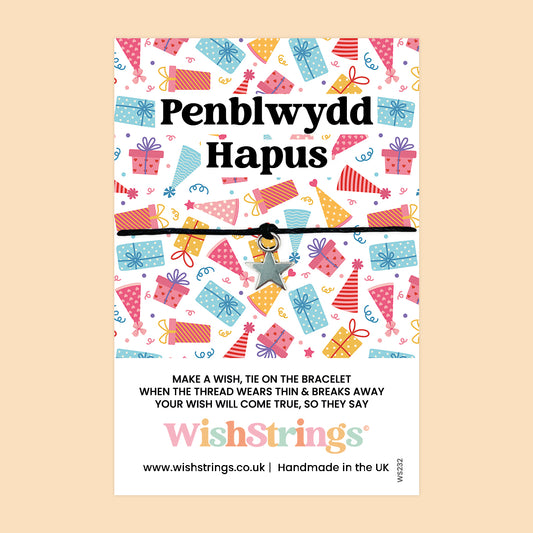 Penblwydd Hapus, Welsh - WishStrings Wish Bracelet - WS232★