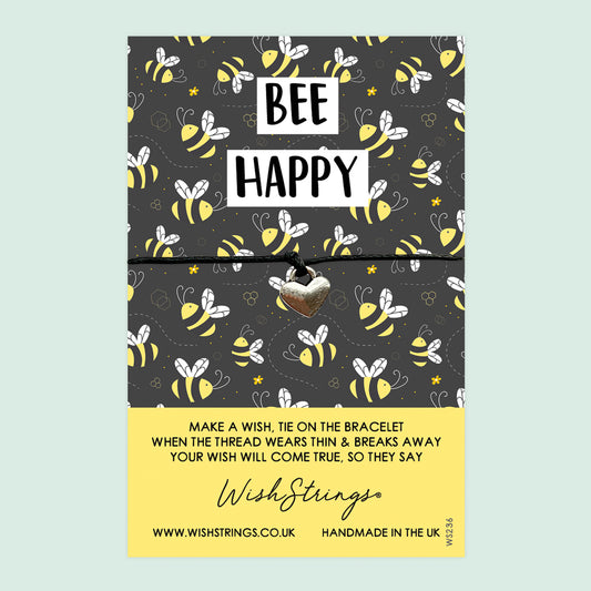 Bee Happy - WishStrings Wish Bracelet - WS236♥