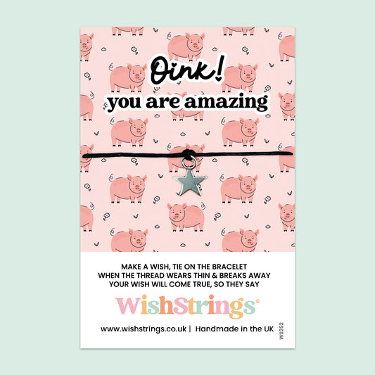 Oink! You Are Amazing - WishStrings Wish Bracelet - WS252★