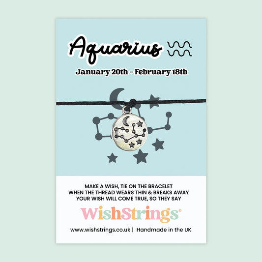 Aquarius, Star Sign - WishStrings Wish Bracelet - WS261