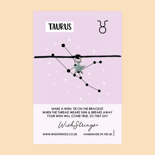 Taurus, Star Sign - WishStrings Wish Bracelet - WS264★
