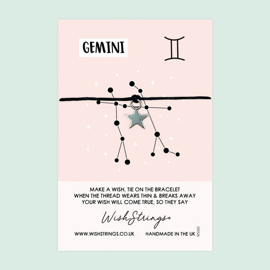 Gemini, Star Sign - WishStrings Wish Bracelet - WS265★