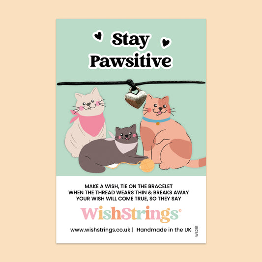 Stay Pawsitive - WishStrings Wish Bracelet - WS281♥