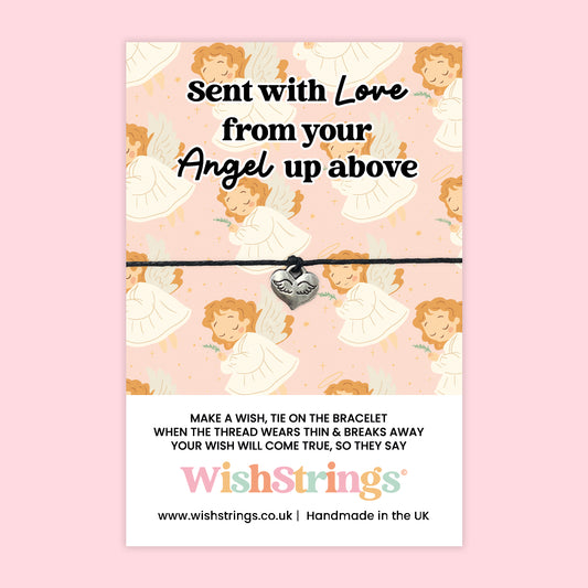 Sent with Love from Your Angel Up Above - WishStrings Wish Bracelet - WS289♥