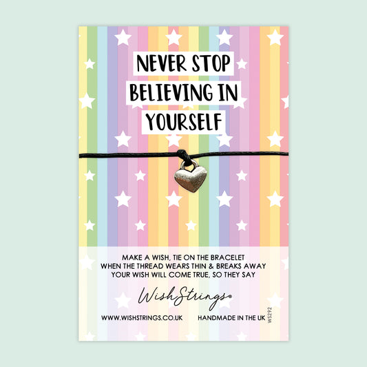 NEVER STOP BELIEVING - WishStrings Wish Bracelet - WS292♥